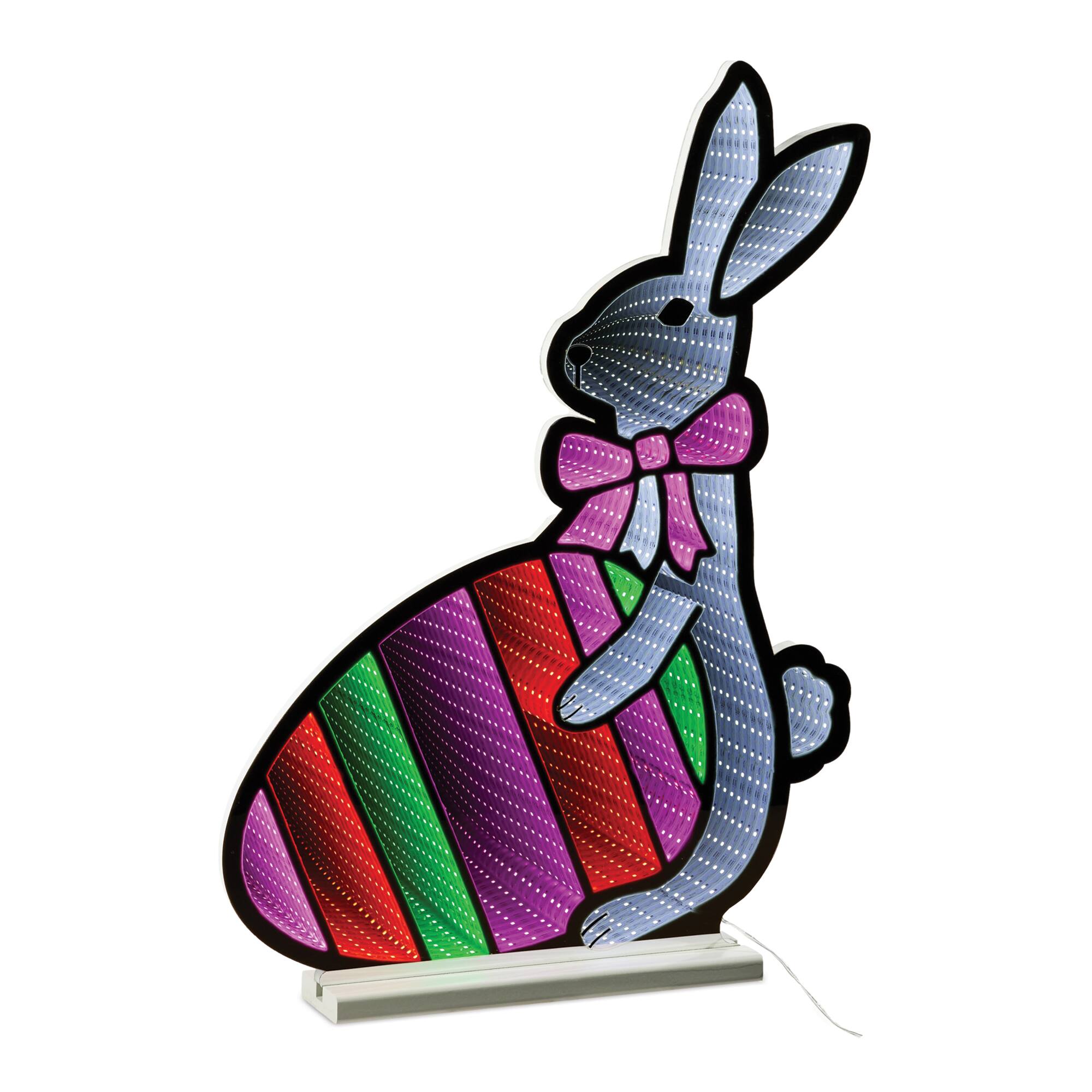 23.5" Pre-Lit Bunny with Easter Egg Ekkolight